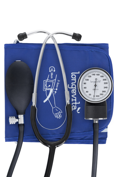 Вимірювач тиску LONGEVITA LS-5 (механічний тонометр, стетоскоп прикріплений до манжети)